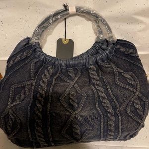 Moda Luxe navy blue hobo bag